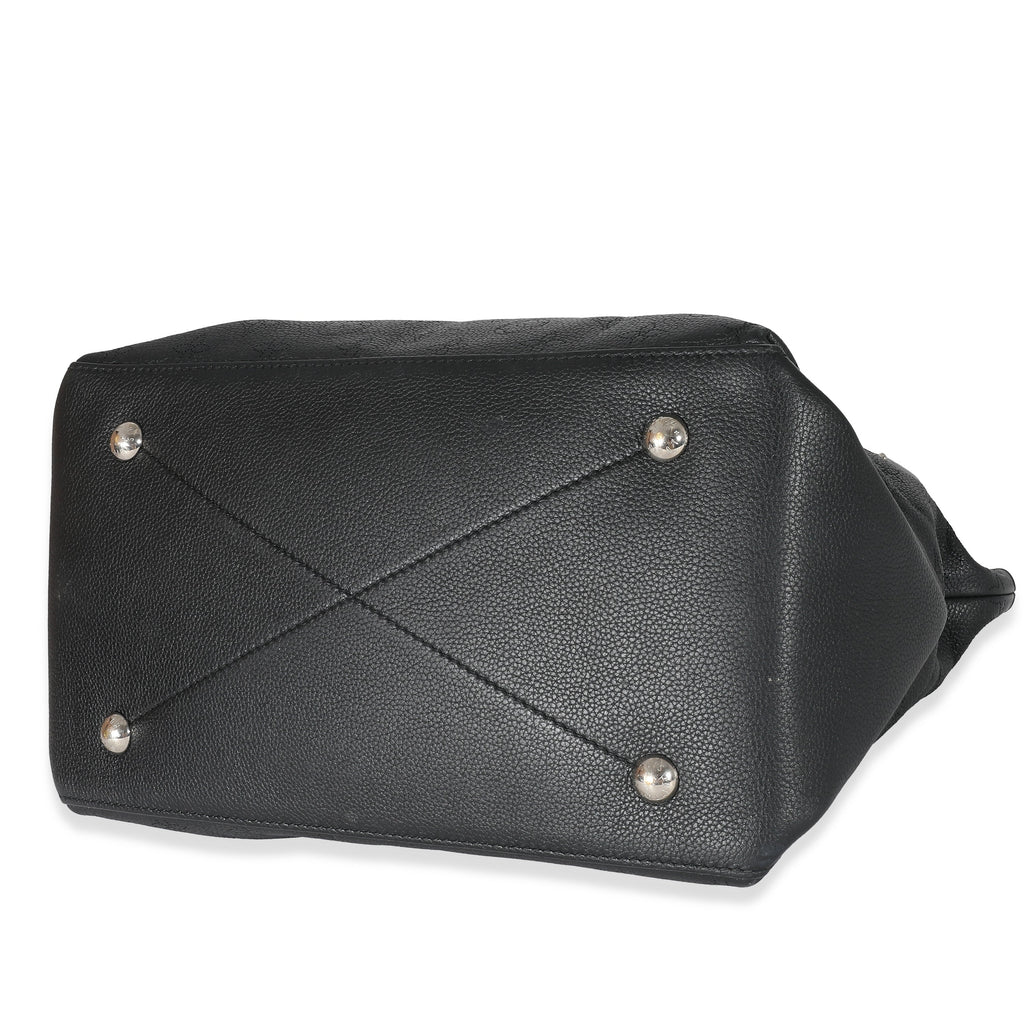 Louis Vuitton Louis Vuitton Black Monogram Mahina Beaubourg Hobo MM