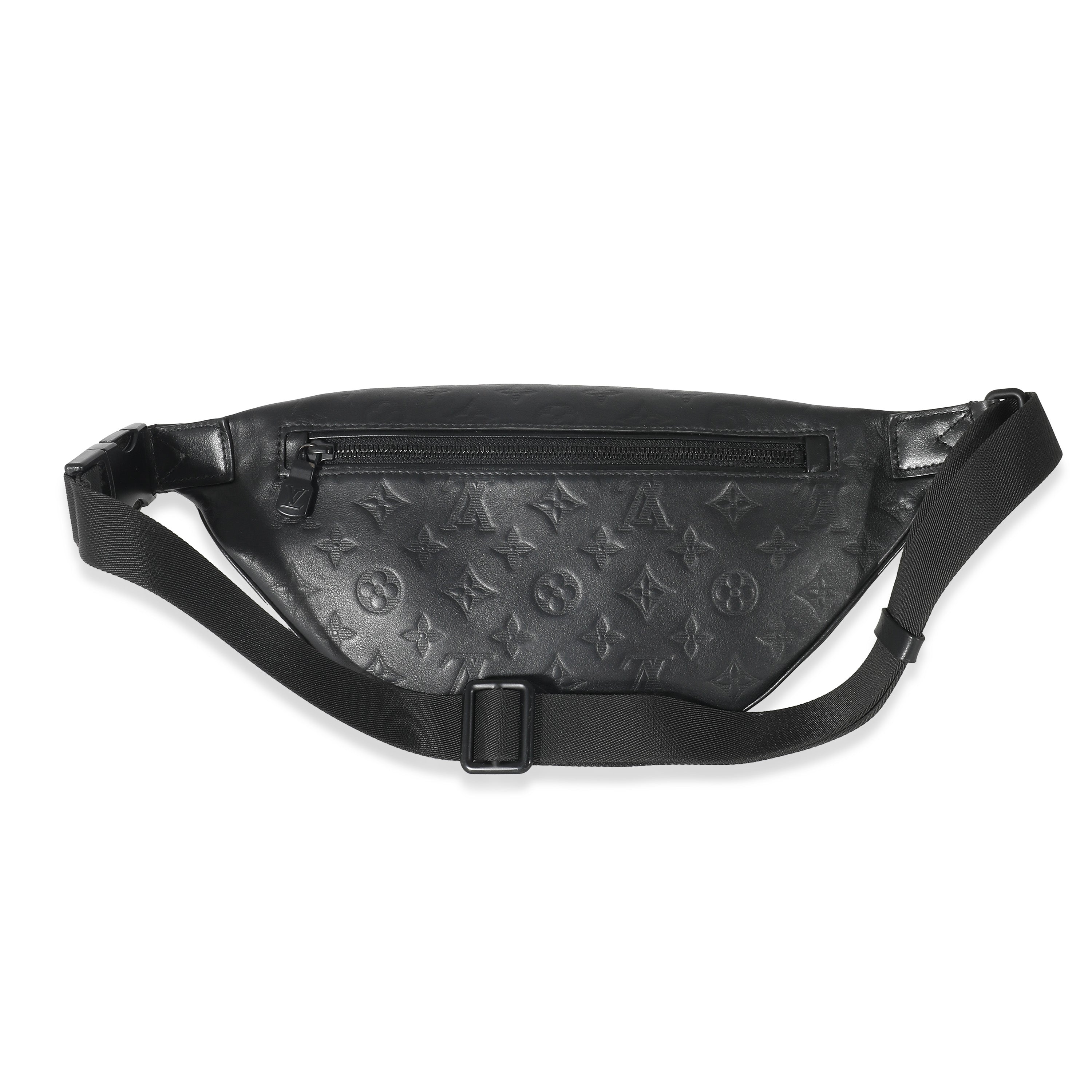 Louis Vuitton Louis Vuitton Black Calfskin Monogram Shadow Discovery Bumbag