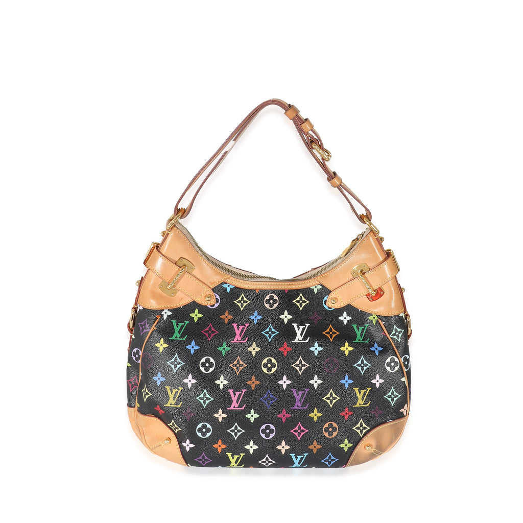 Louis Vuitton Louis Vuitton Black Monogram Multicolor Canvas Greta