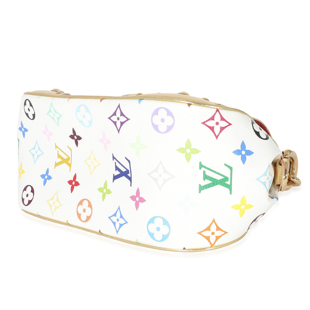 Louis Vuitton Louis Vuitton White Multicolor Monogram Canvas Gold Marilyn