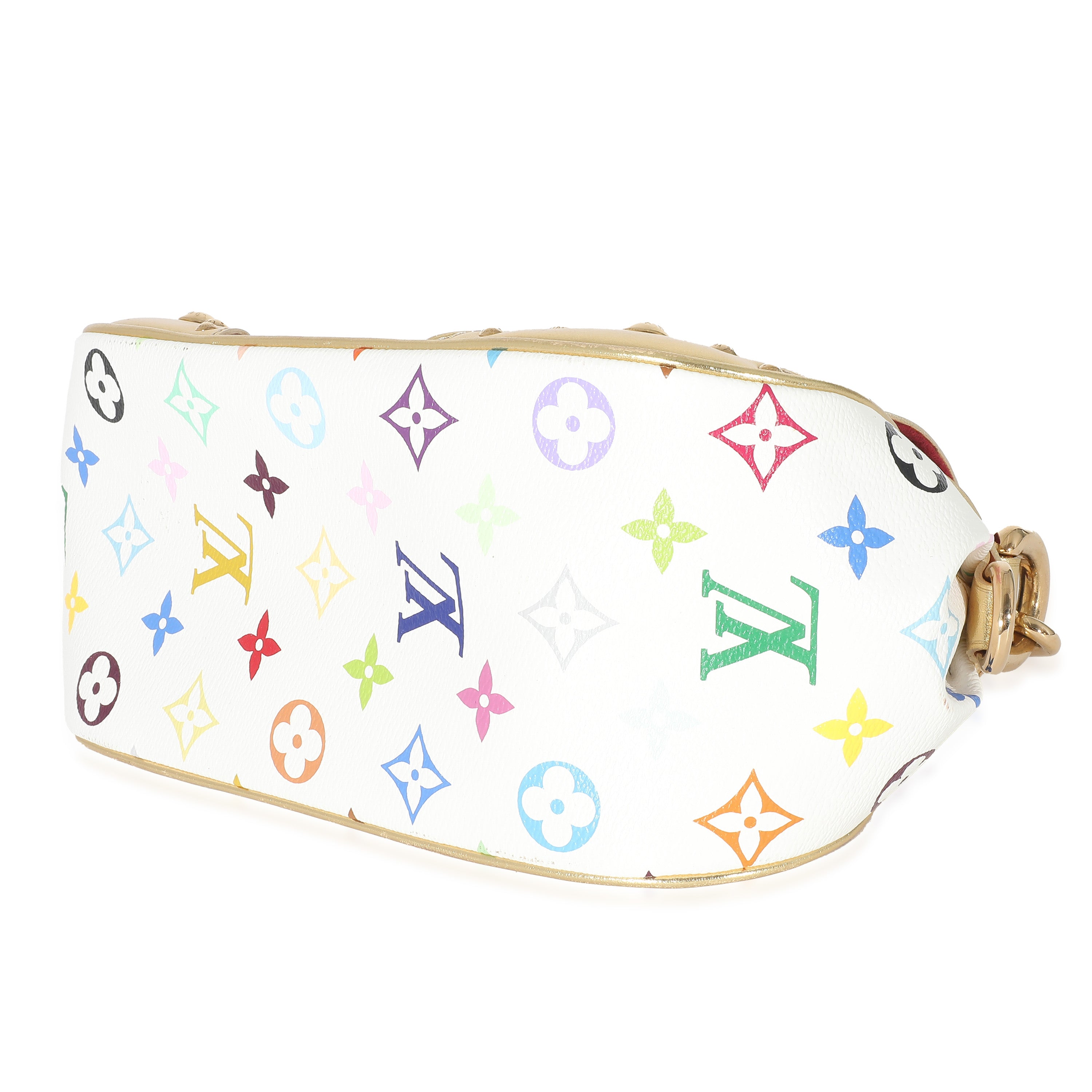 Louis Vuitton Louis Vuitton White Multicolor Monogram Canvas Gold Marilyn