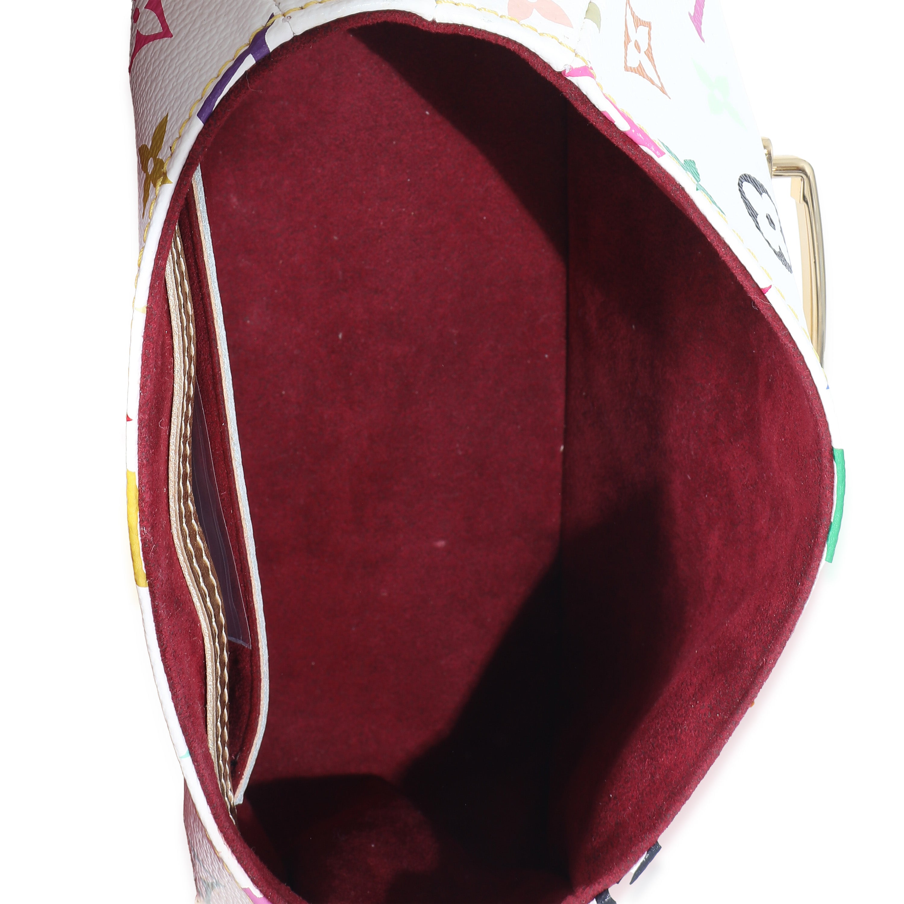Louis Vuitton Louis Vuitton White Multicolor Monogram Canvas Gold Marilyn