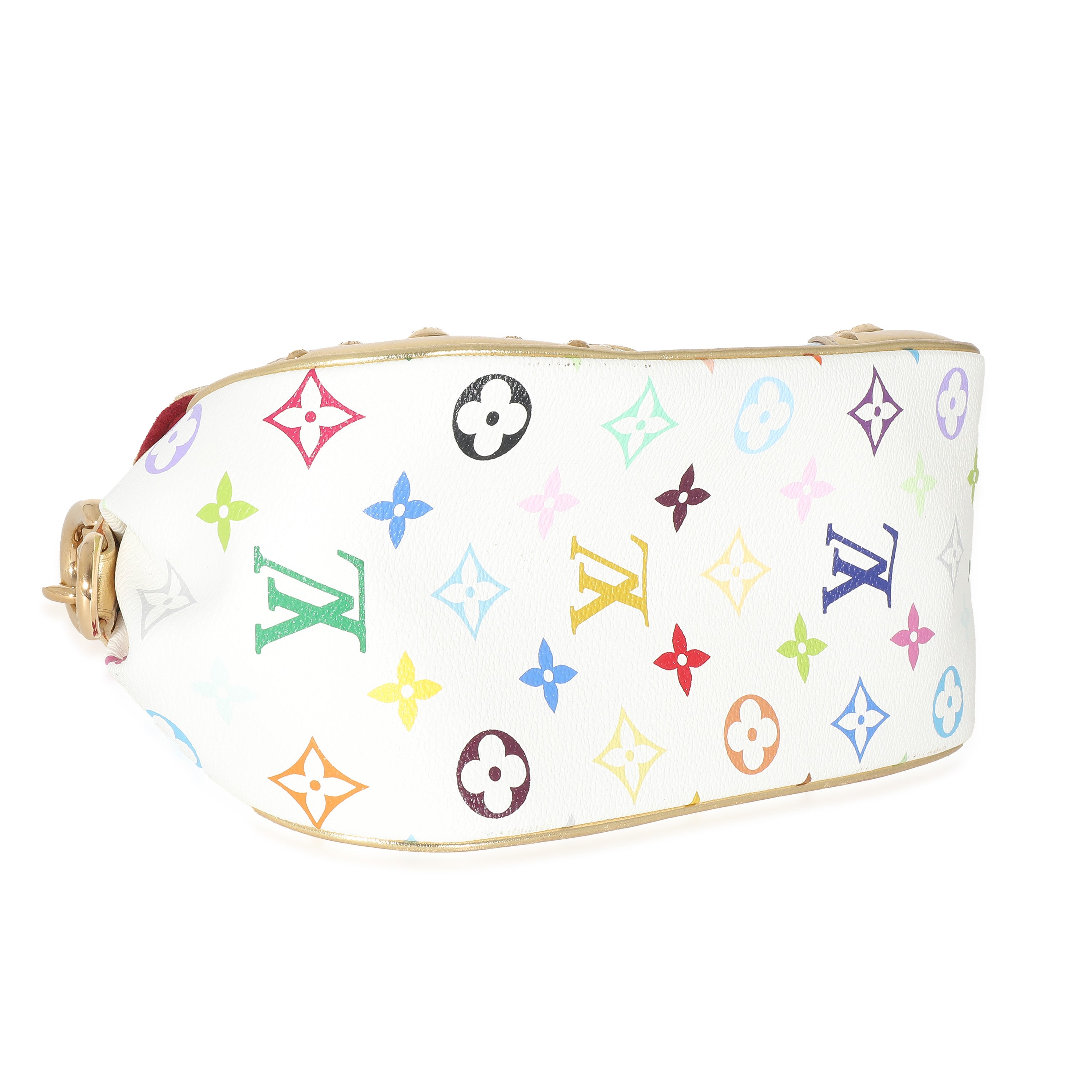Louis Vuitton Louis Vuitton White Multicolor Monogram Canvas Gold Marilyn