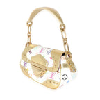 Louis Vuitton Louis Vuitton White Multicolor Monogram Canvas Gold Marilyn