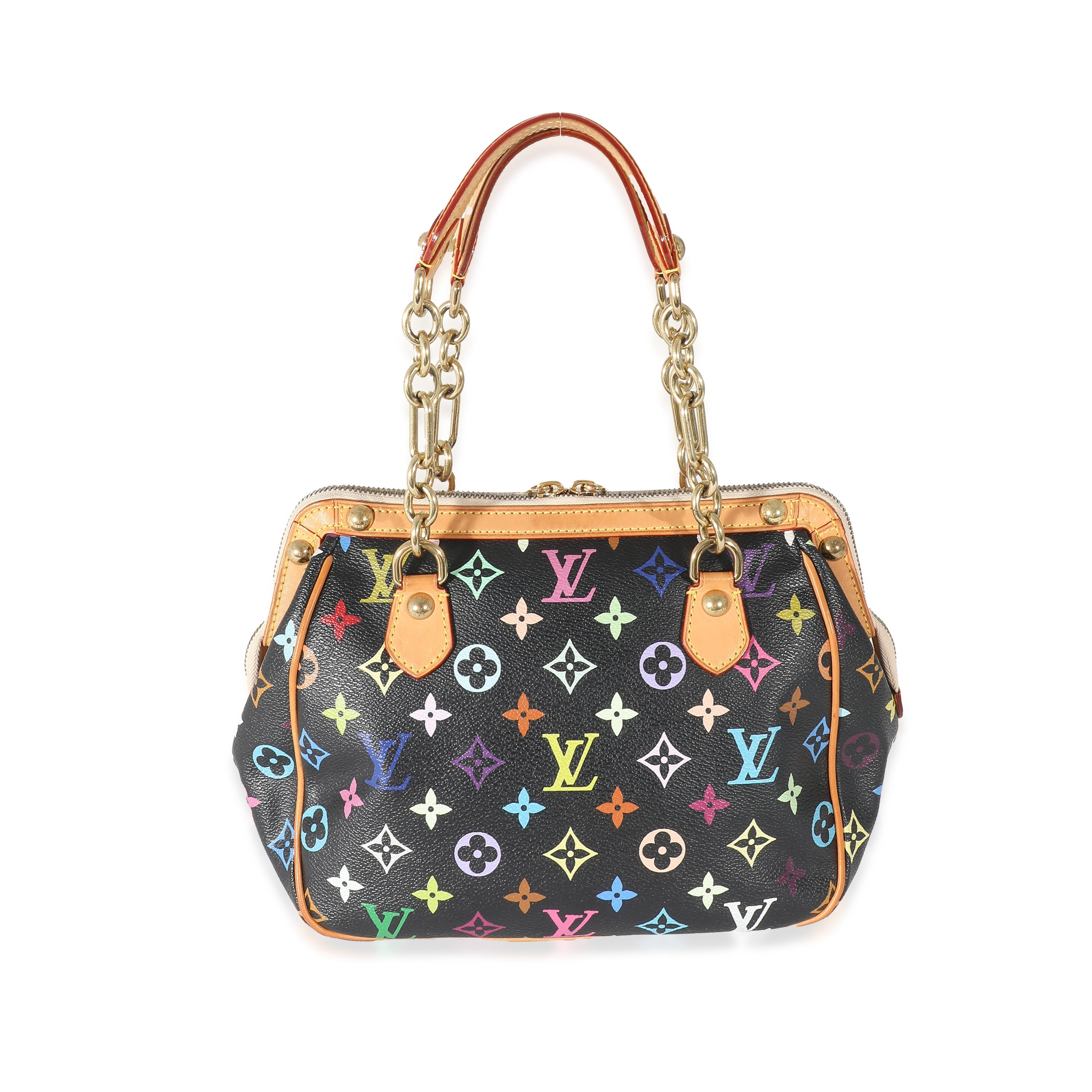 Louis Vuitton Louis Vuitton Black Monogram Multicolor Canvas Gracie MM