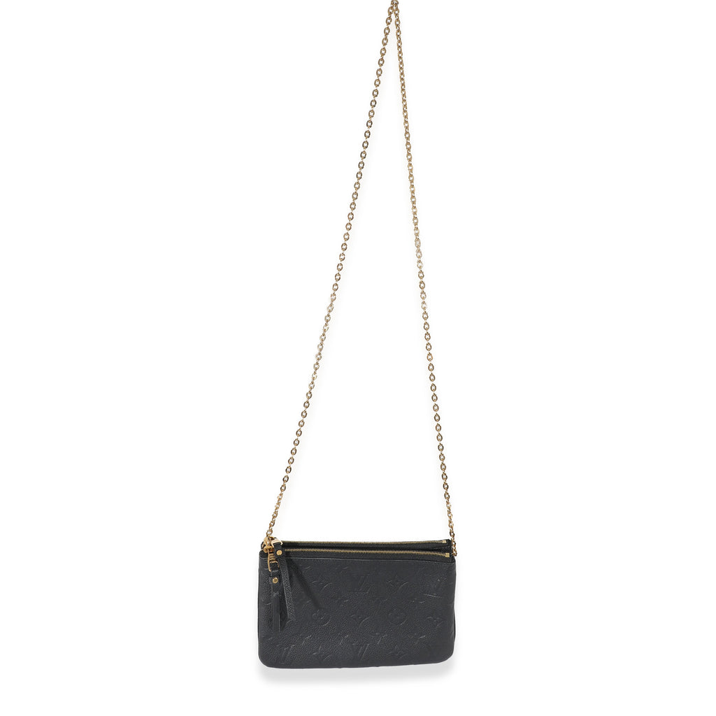 Louis Vuitton Louis Vuitton Black Empreinte Double Zip Pochette