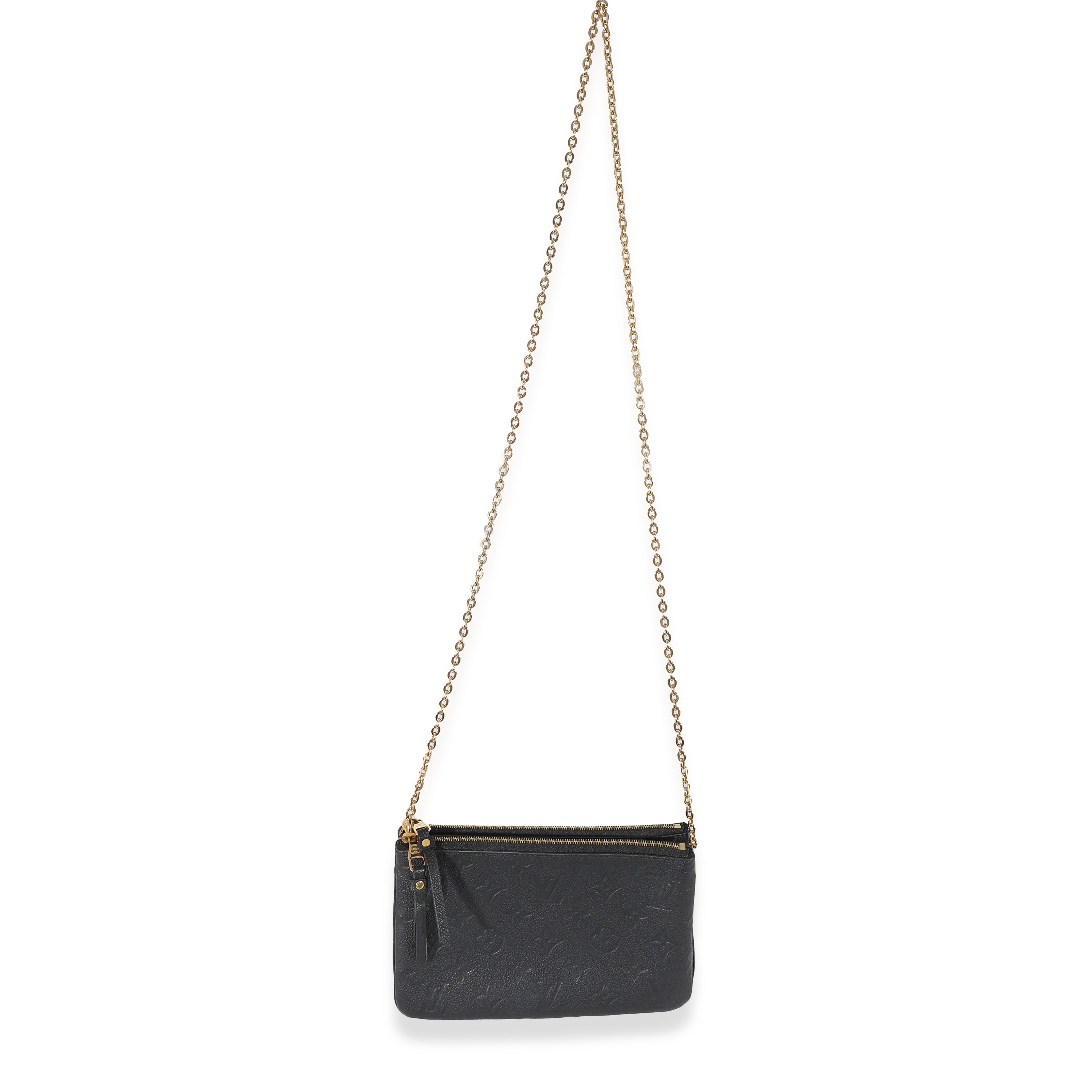Louis Vuitton Louis Vuitton Black Empreinte Double Zip Pochette