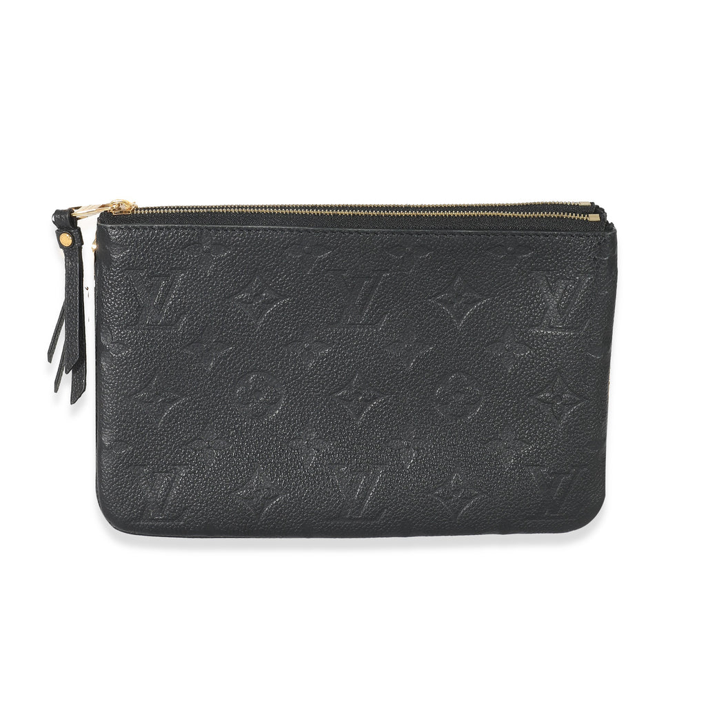 Louis Vuitton Louis Vuitton Black Empreinte Double Zip Pochette