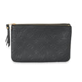 Louis Vuitton Louis Vuitton Black Empreinte Double Zip Pochette