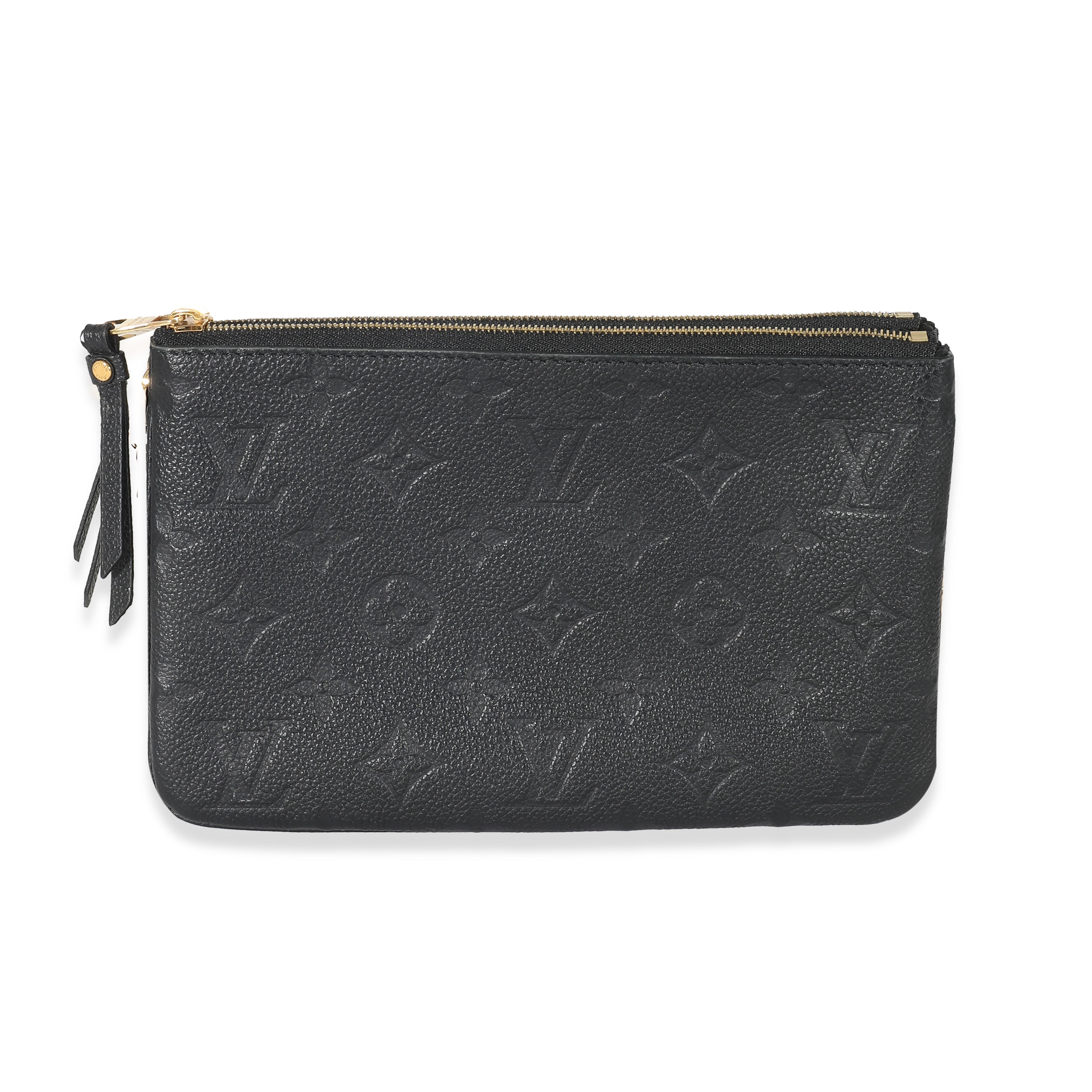 Louis Vuitton Louis Vuitton Black Empreinte Double Zip Pochette