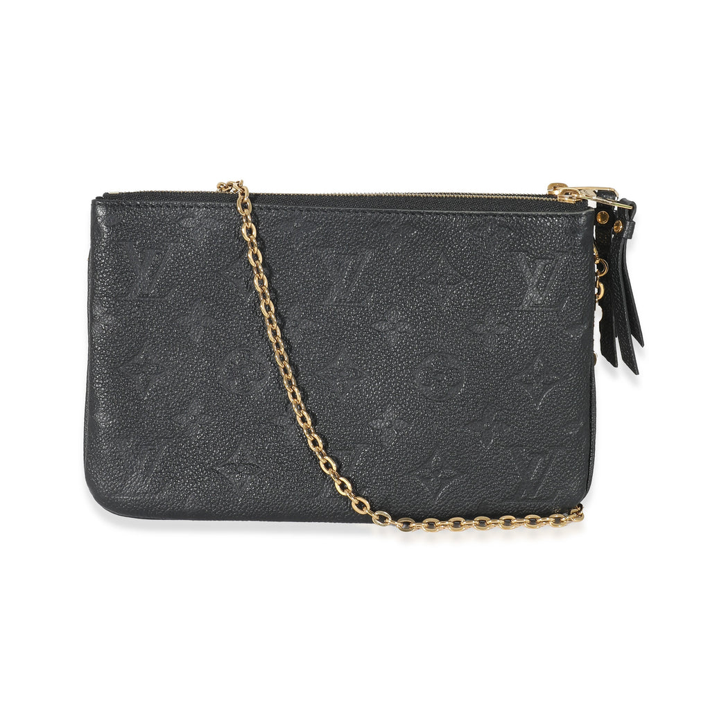 Louis Vuitton Louis Vuitton Black Empreinte Double Zip Pochette
