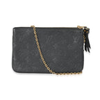 Louis Vuitton Louis Vuitton Black Empreinte Double Zip Pochette