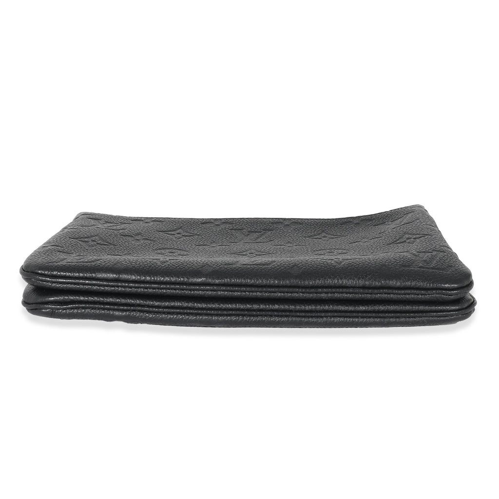 Louis Vuitton Louis Vuitton Black Empreinte Double Zip Pochette