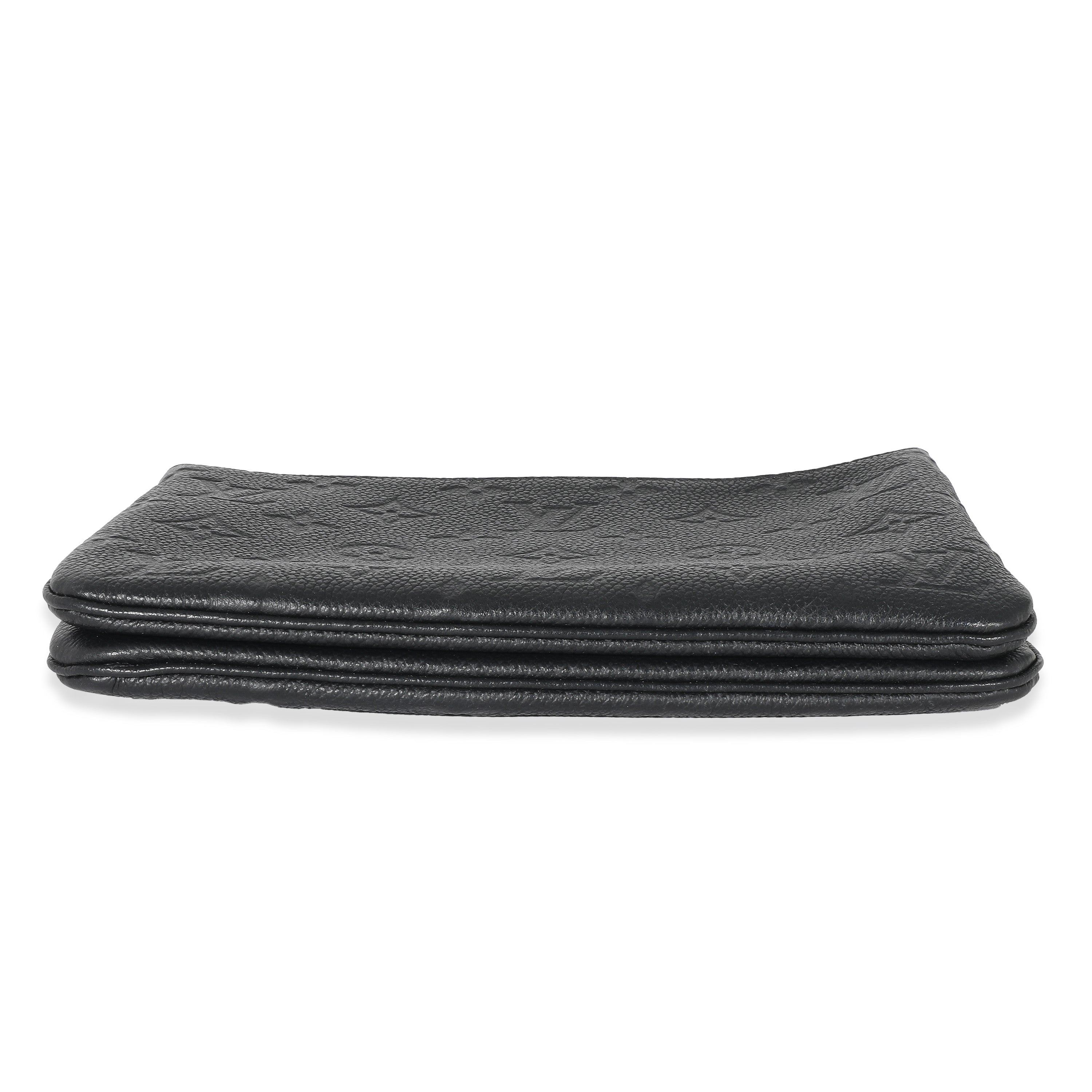 Louis Vuitton Louis Vuitton Black Empreinte Double Zip Pochette