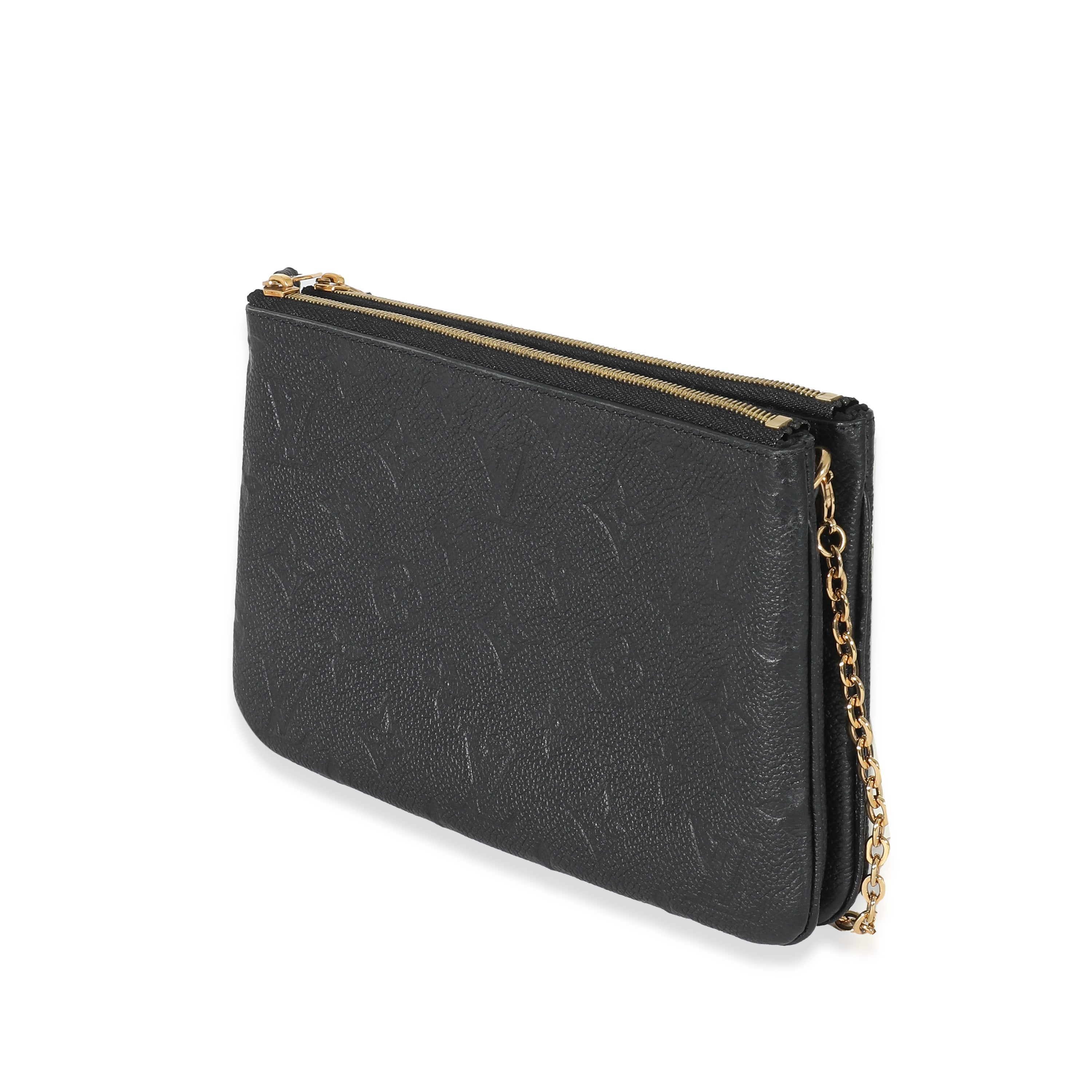 Louis Vuitton Louis Vuitton Black Empreinte Double Zip Pochette
