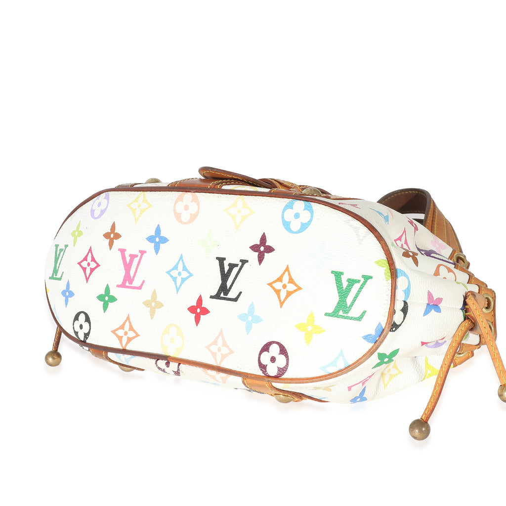 Louis Vuitton Louis Vuitton White Multicolore Monogram Canvas Theda PM
