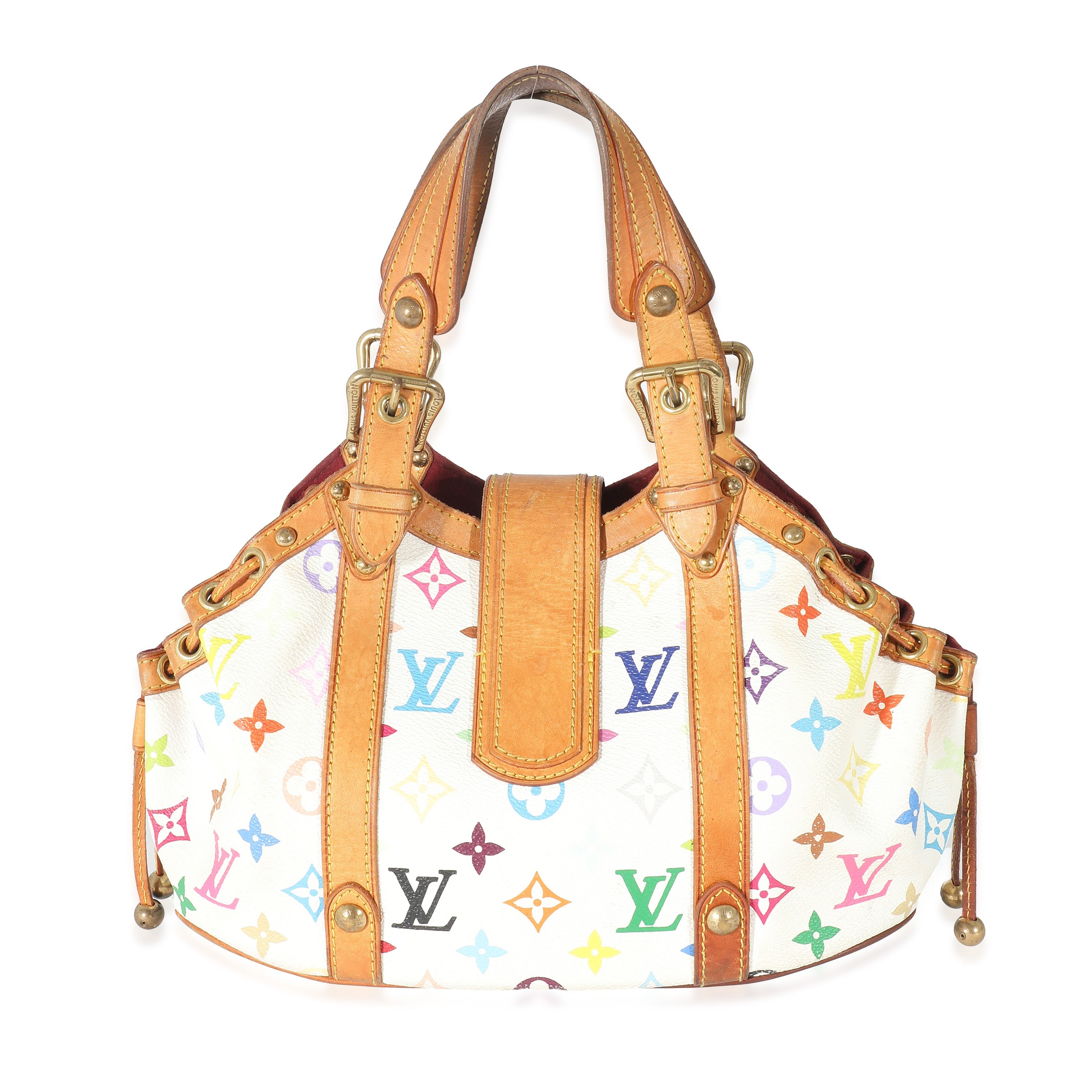 Louis Vuitton Louis Vuitton White Multicolore Monogram Canvas Theda PM