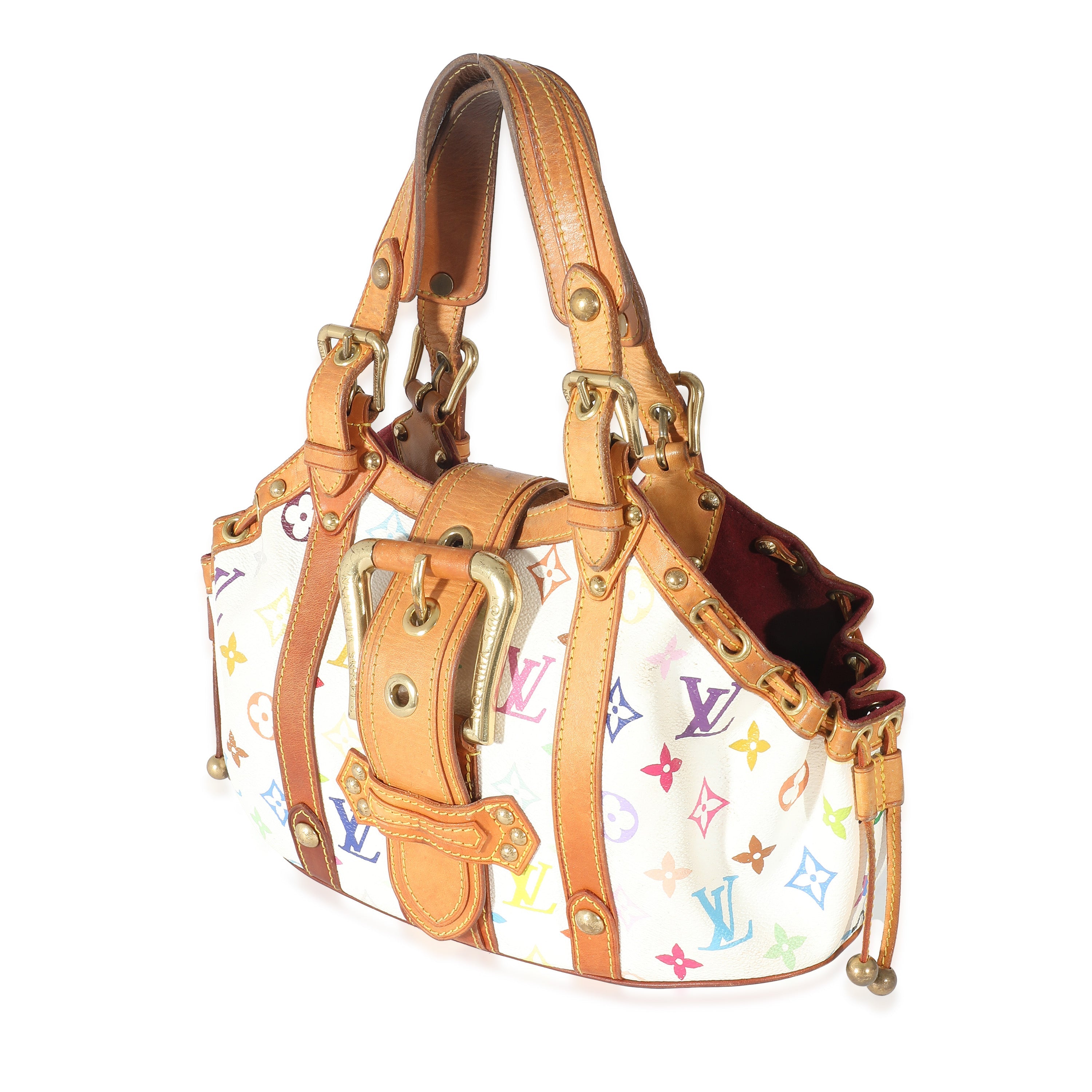 Louis Vuitton Louis Vuitton White Multicolore Monogram Canvas Theda PM
