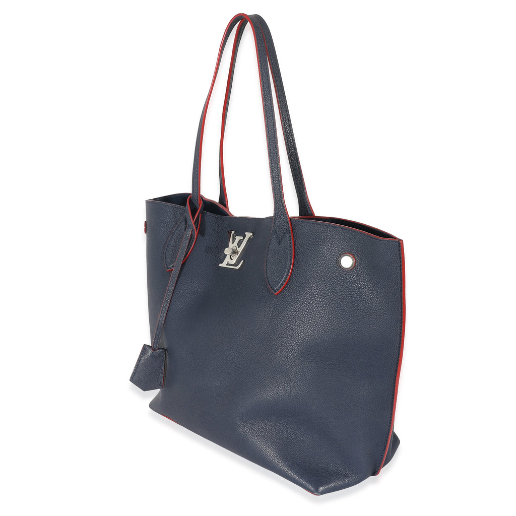 Louis Vuitton Louis Vuitton Marine Rouge Calfskin Lockme Go Tote