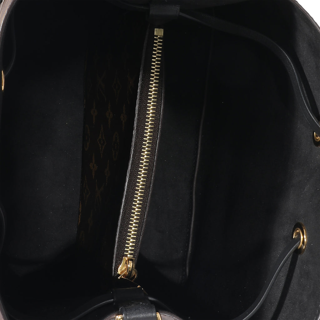 Louis Vuitton Louis Vuitton Monogram Canvas Black Leather NéoNoé MM