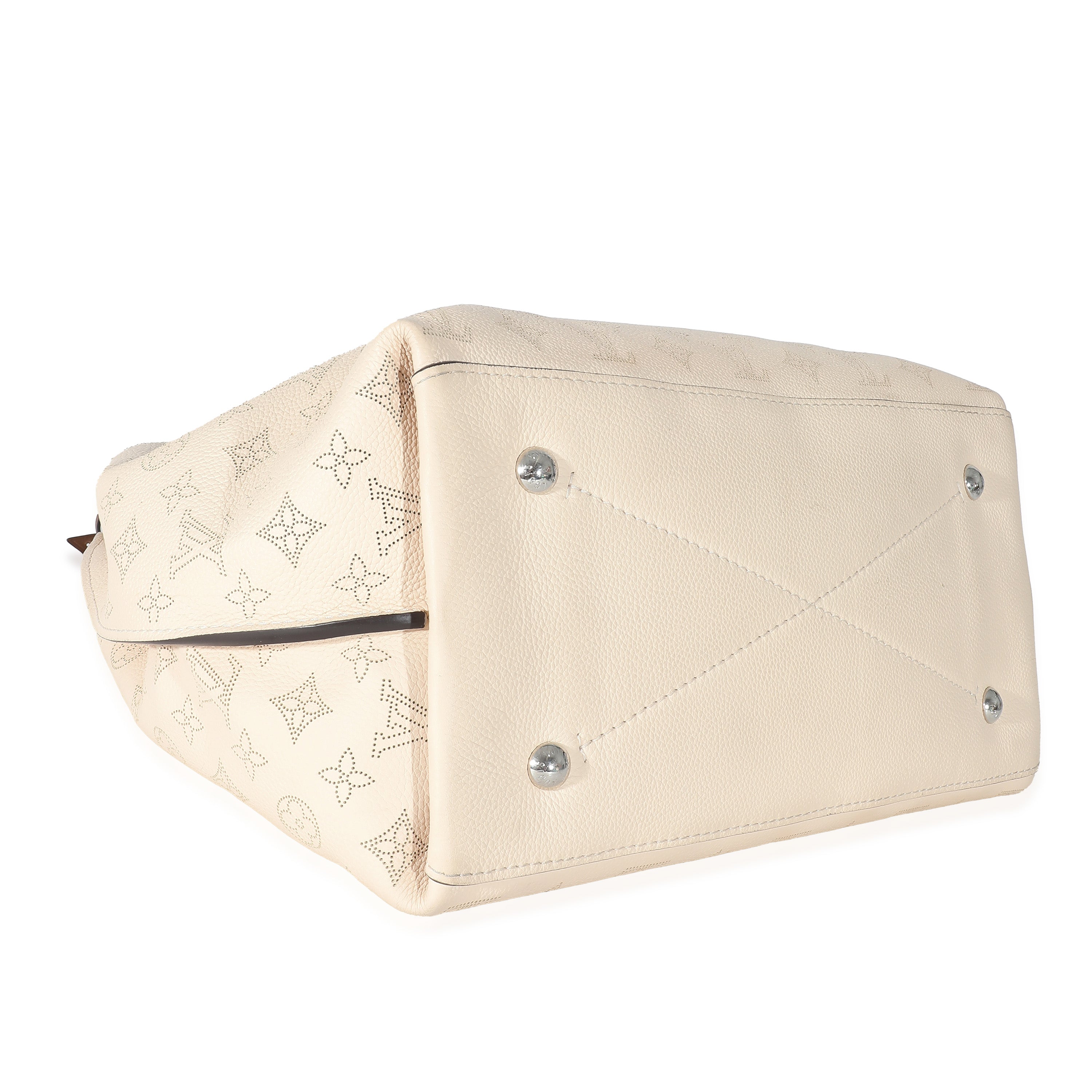 Louis Vuitton Louis Vuitton Cream Mahina Carmel Hobo