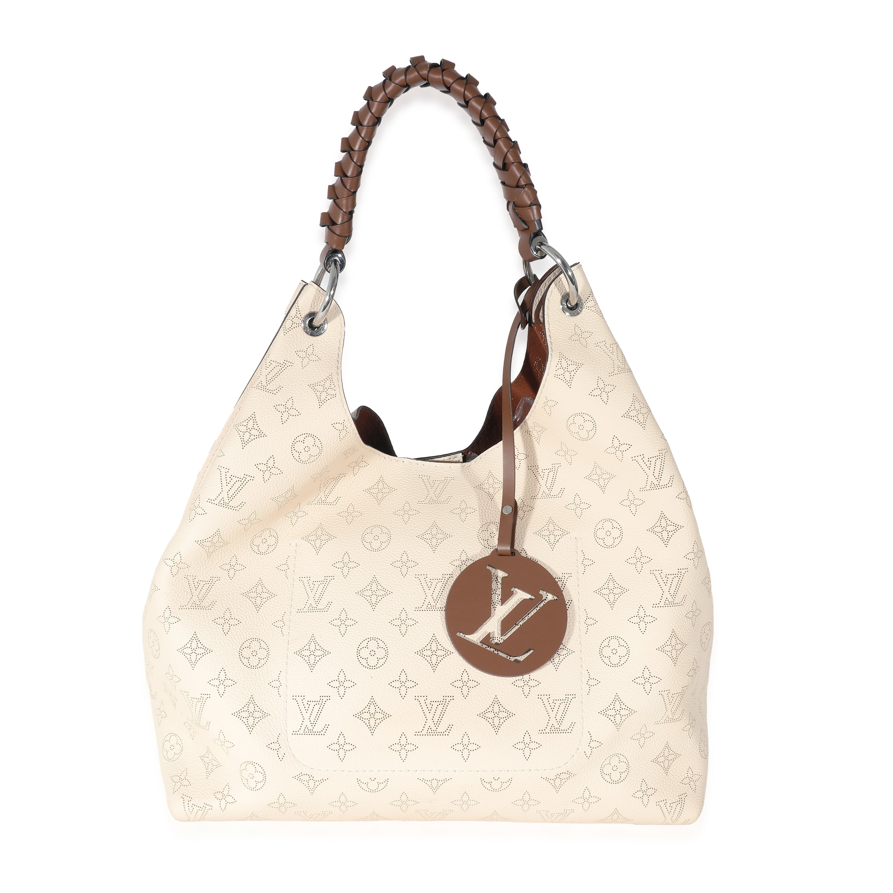 Louis Vuitton Louis Vuitton Cream Mahina Carmel Hobo