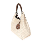 Louis Vuitton Louis Vuitton Cream Mahina Carmel Hobo