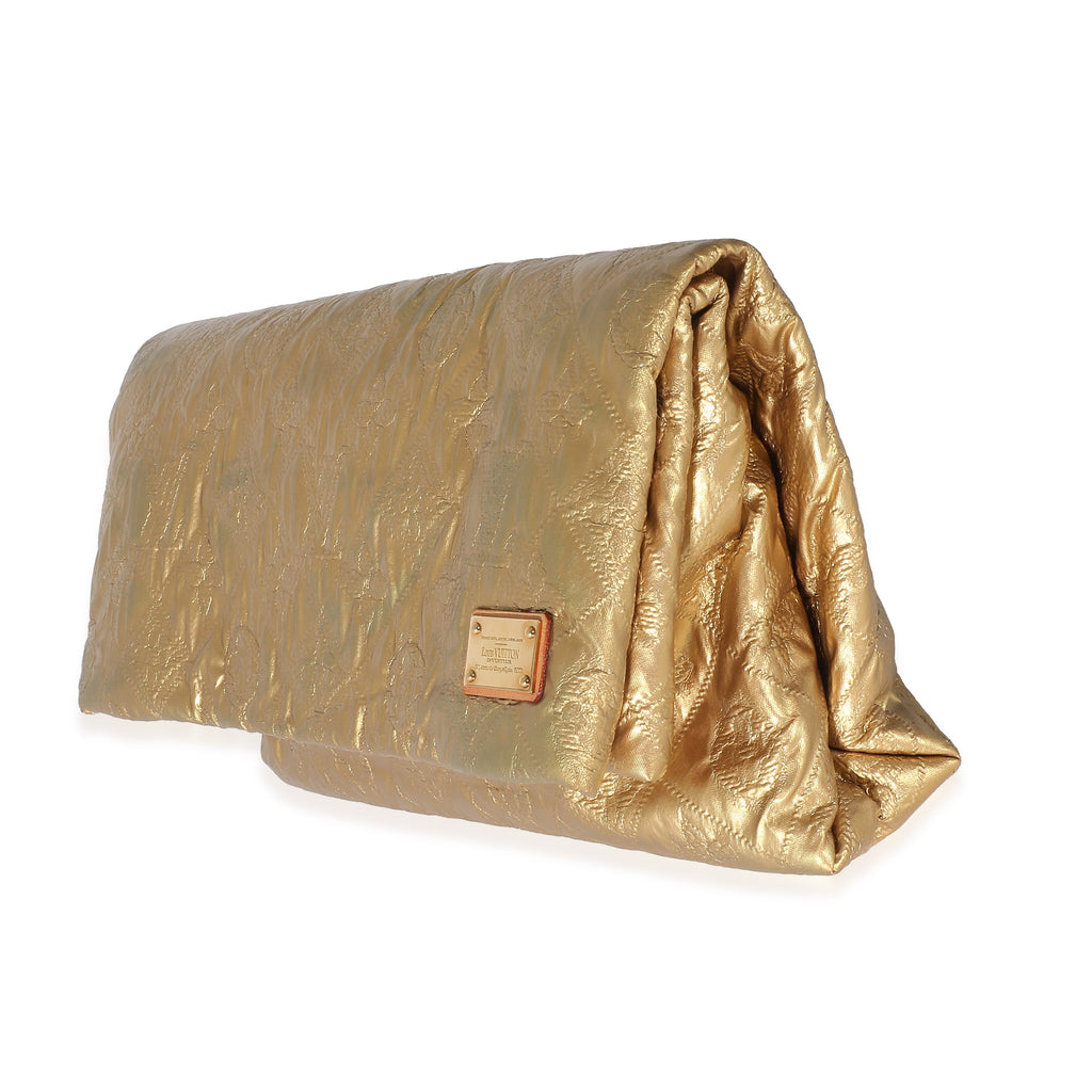 Louis Vuitton Louis Vuitton Gold Jacquard Quilted Monogram Limelight PM Clutch