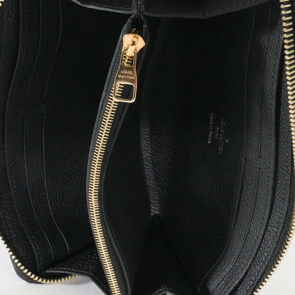 Louis Vuitton Louis Vuitton Black Monogram Empreinte Clemence Wallet
