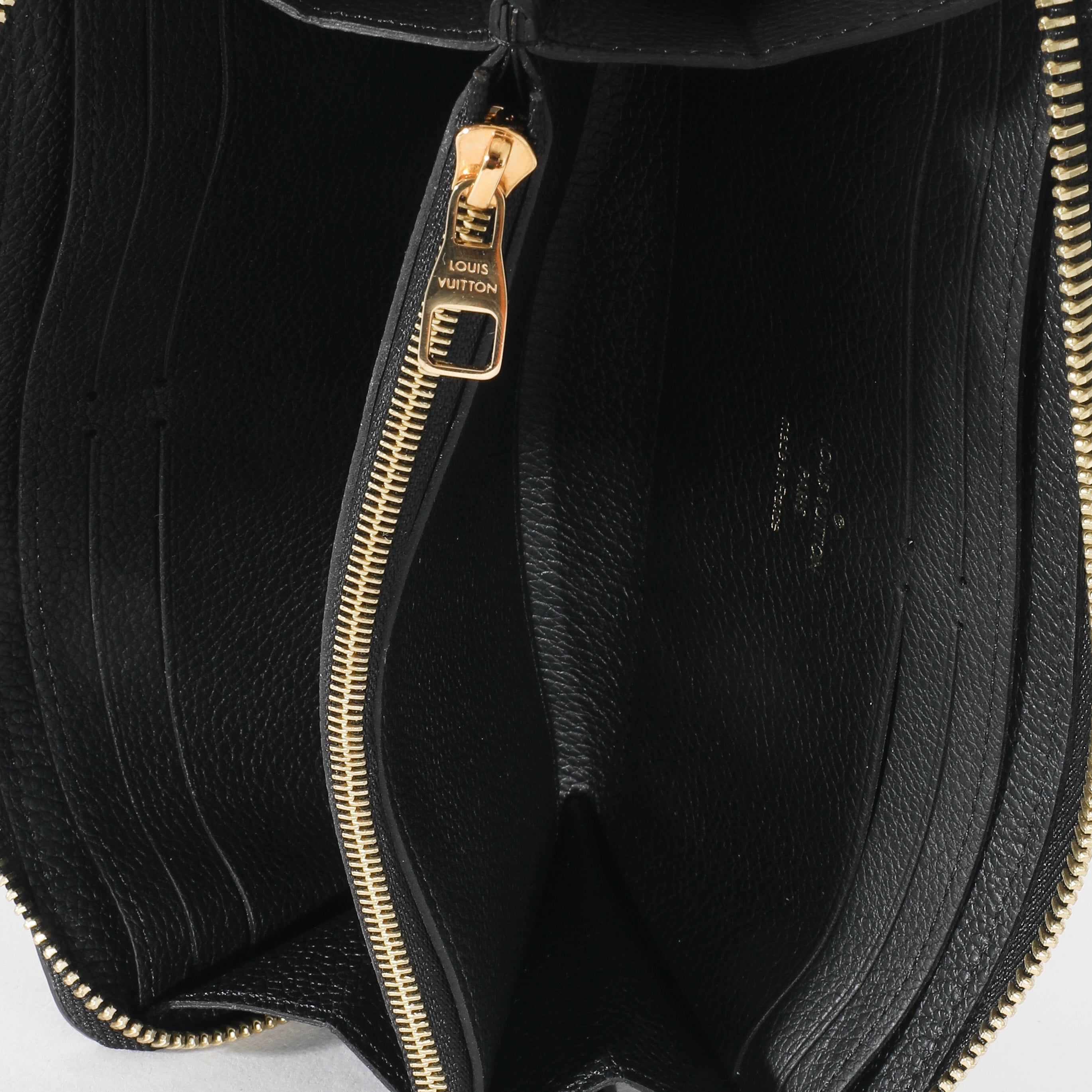 Louis Vuitton Louis Vuitton Black Monogram Empreinte Clemence Wallet