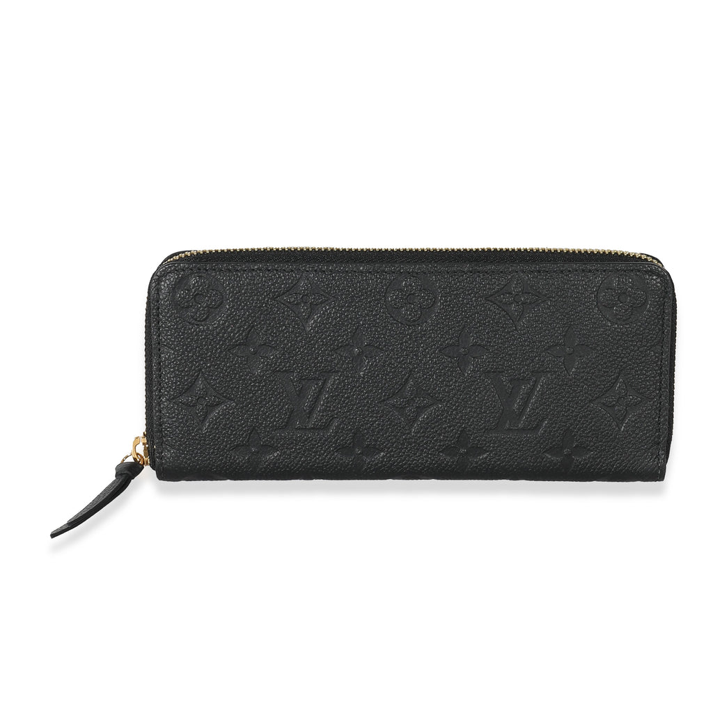 Louis Vuitton Louis Vuitton Black Monogram Empreinte Clemence Wallet