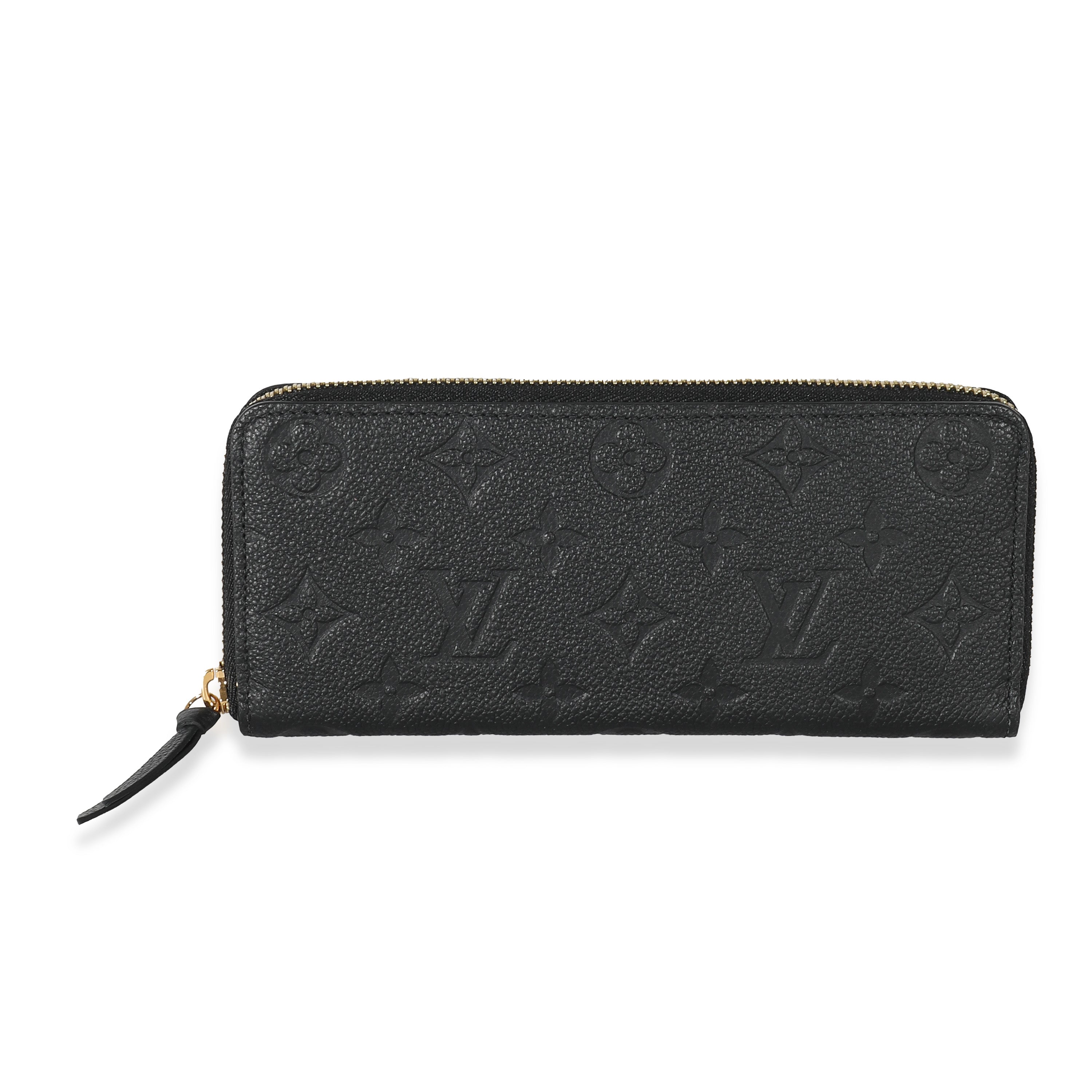 Louis Vuitton Louis Vuitton Black Monogram Empreinte Clemence Wallet