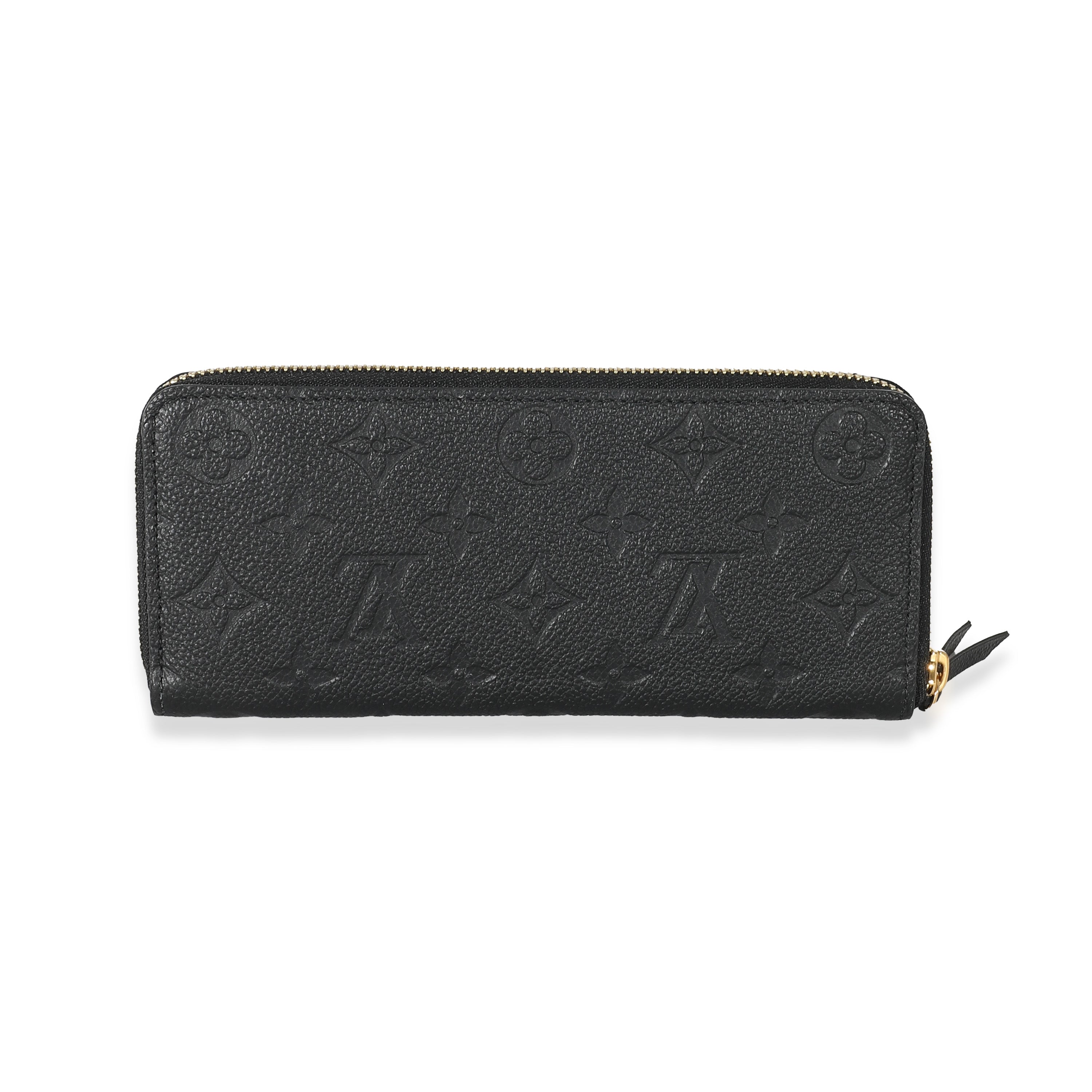 Louis Vuitton Louis Vuitton Black Monogram Empreinte Clemence Wallet