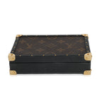 Louis Vuitton Louis Vuitton Black Leather & Monogram Canvas Jewelry Box