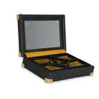Louis Vuitton Louis Vuitton Black Leather & Monogram Canvas Jewelry Box