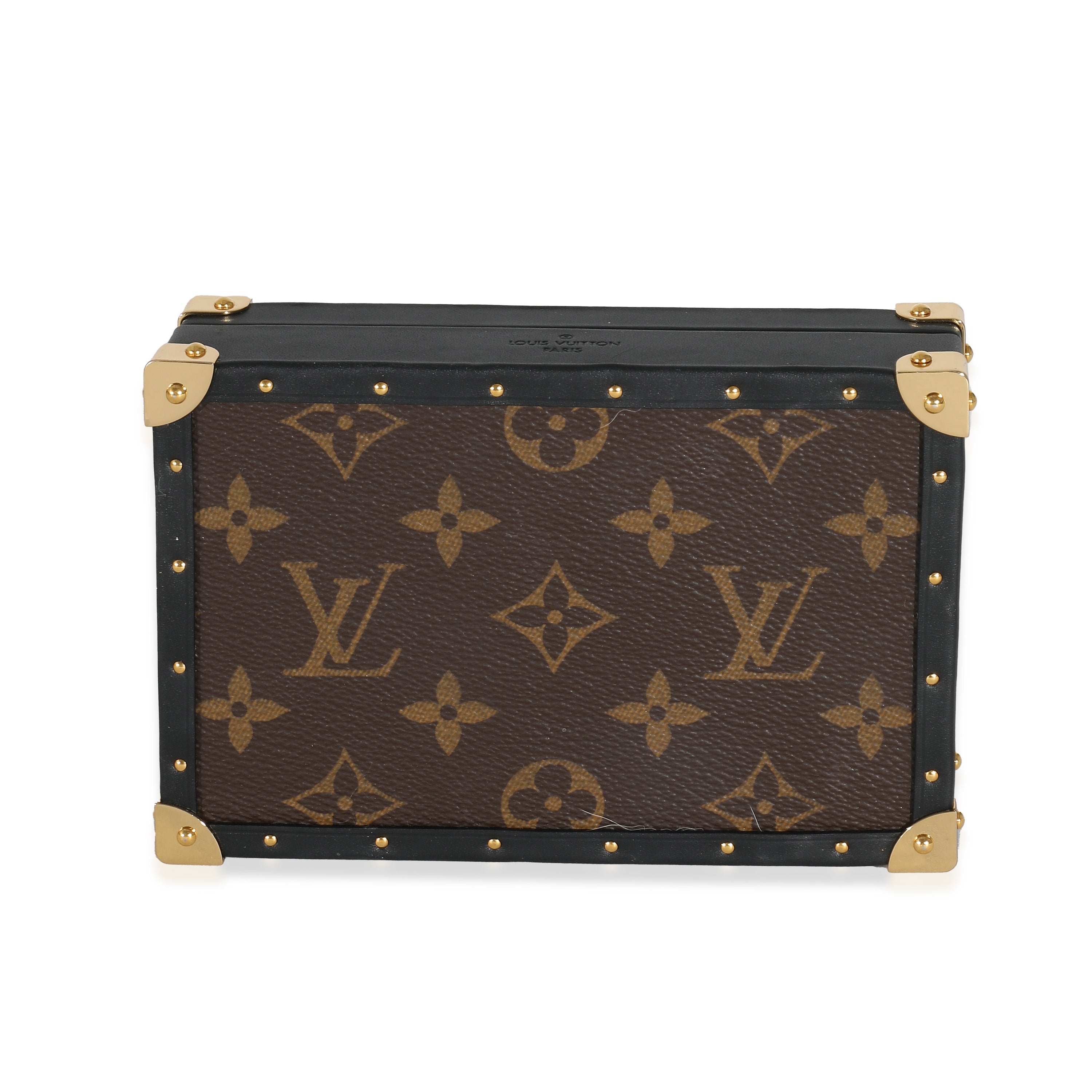 Louis Vuitton Louis Vuitton Black Leather & Monogram Canvas Jewelry Box