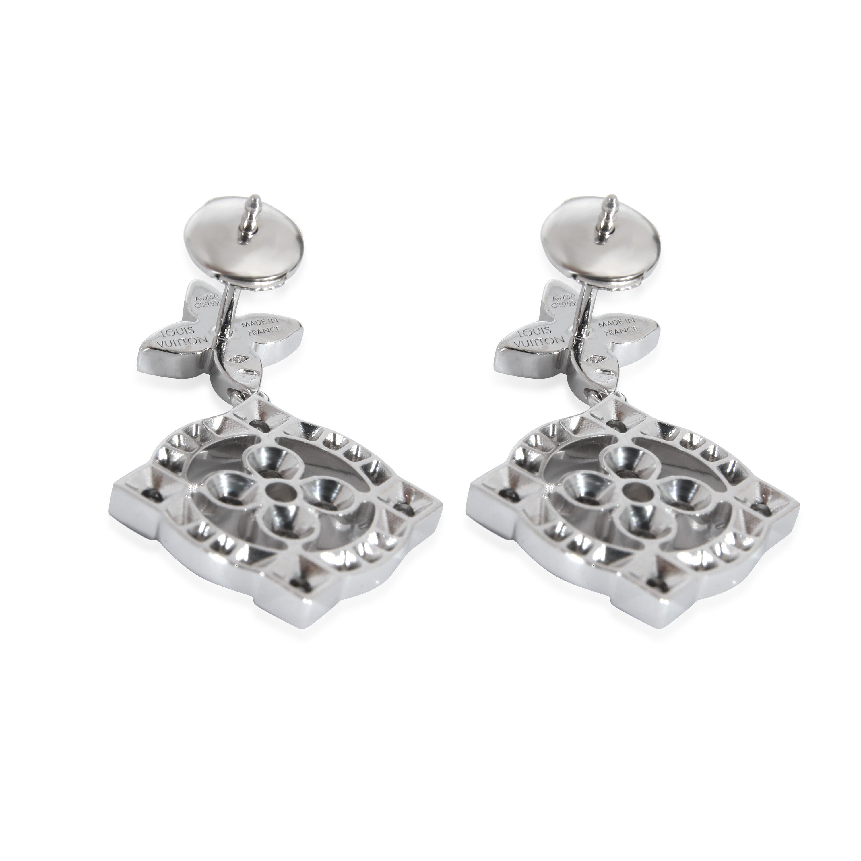 Louis Vuitton Dentelle Earrings in 18K White Gold 0.80 Ctw