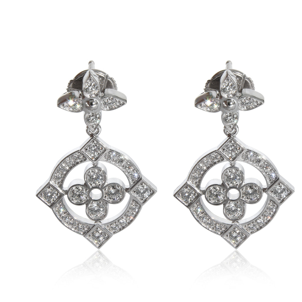 Louis Vuitton Dentelle Earrings in 18K White Gold 0.80 Ctw