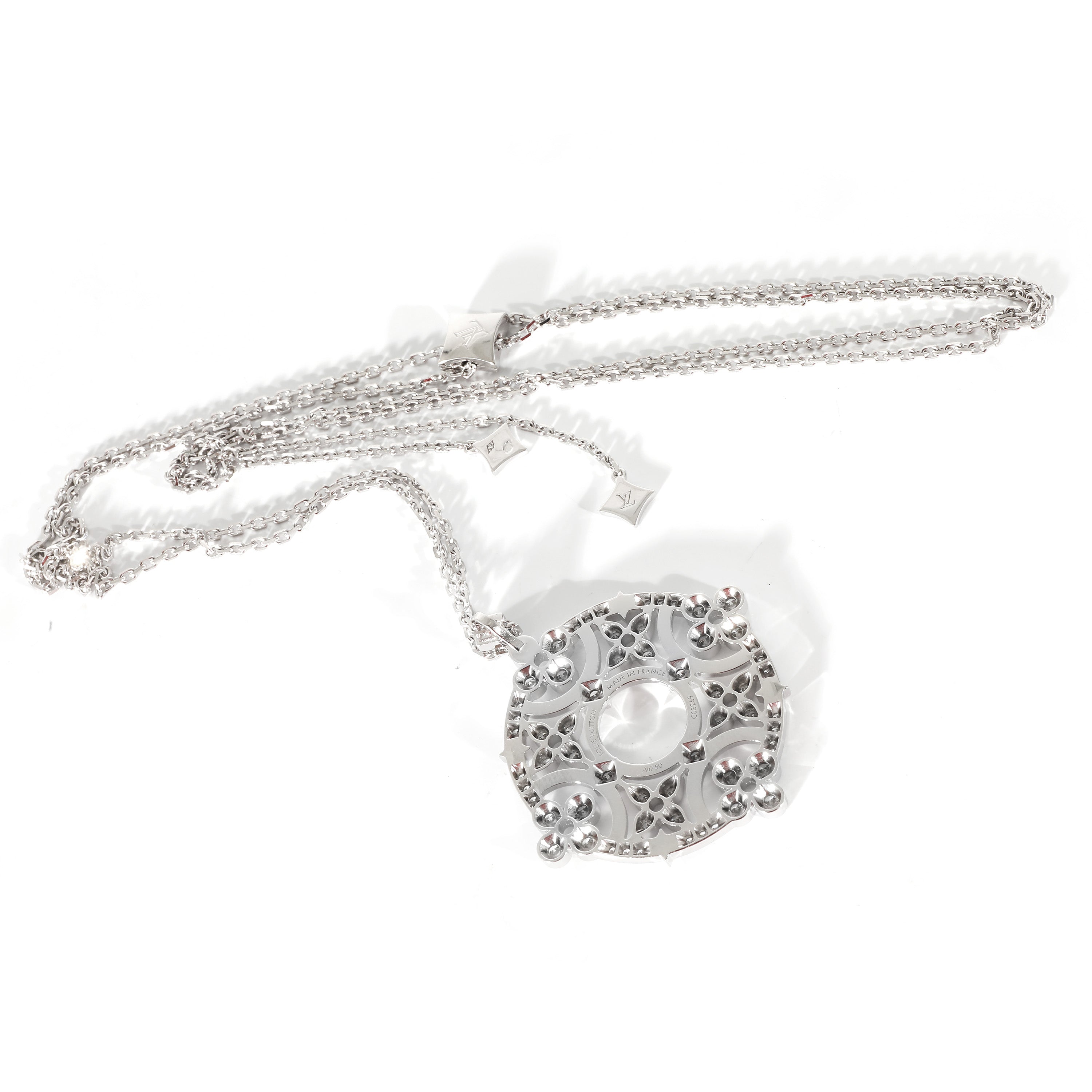 Louis Vuitton Louis Vuitton Dentelle Necklace in 18K White Gold 1.1 CTW