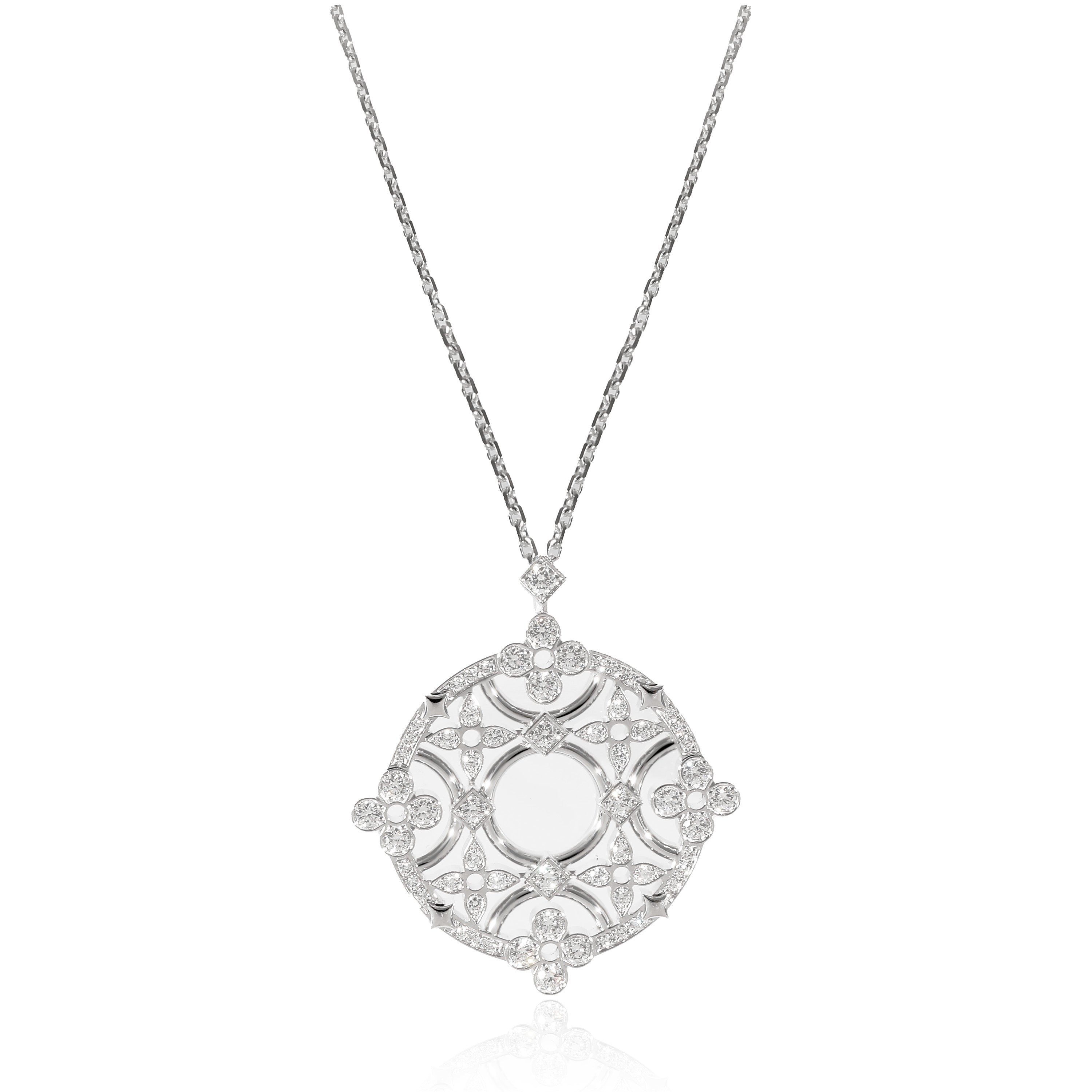Louis Vuitton Louis Vuitton Dentelle Necklace in 18K White Gold 1.1 CTW
