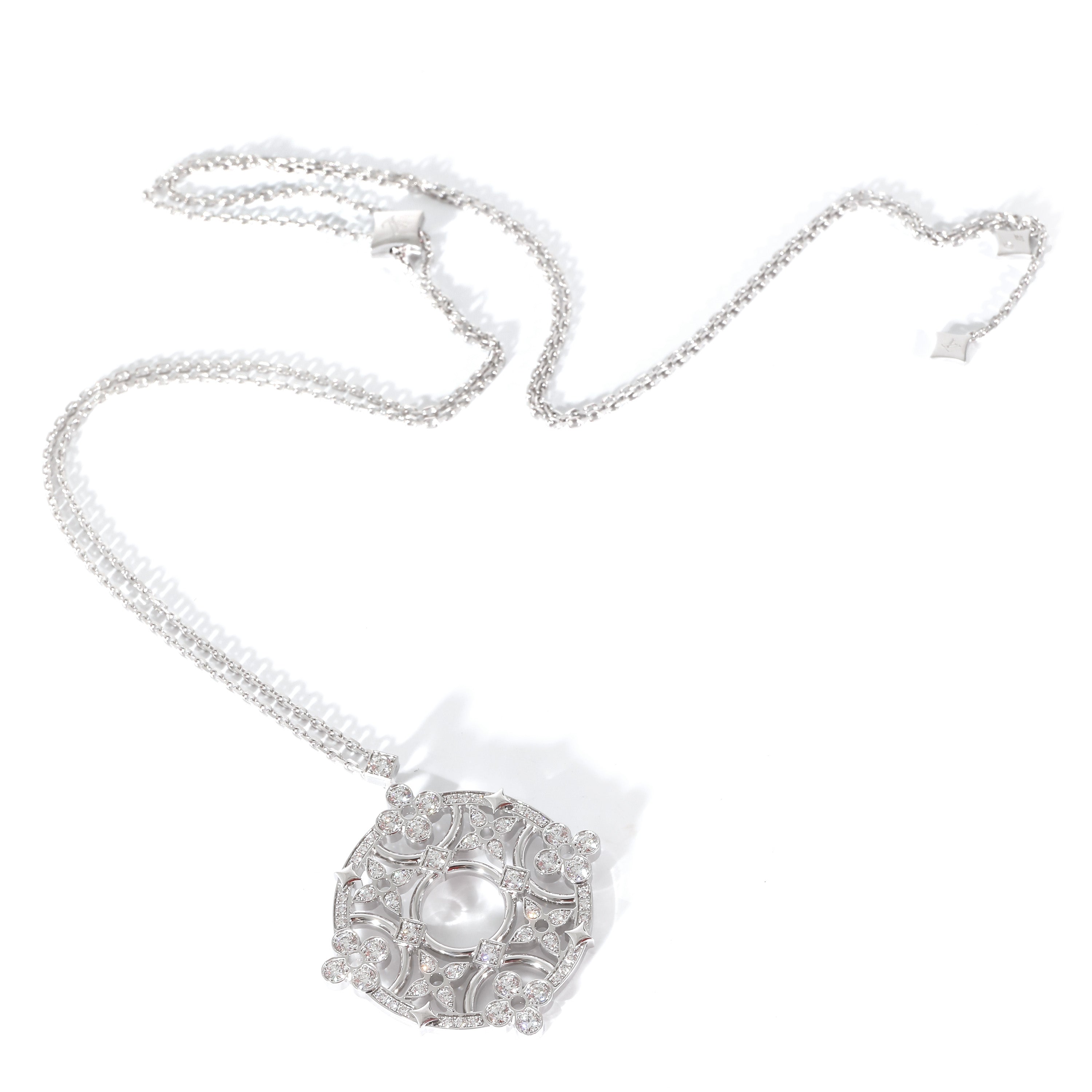 Louis Vuitton Louis Vuitton Dentelle Necklace in 18K White Gold 1.1 CTW