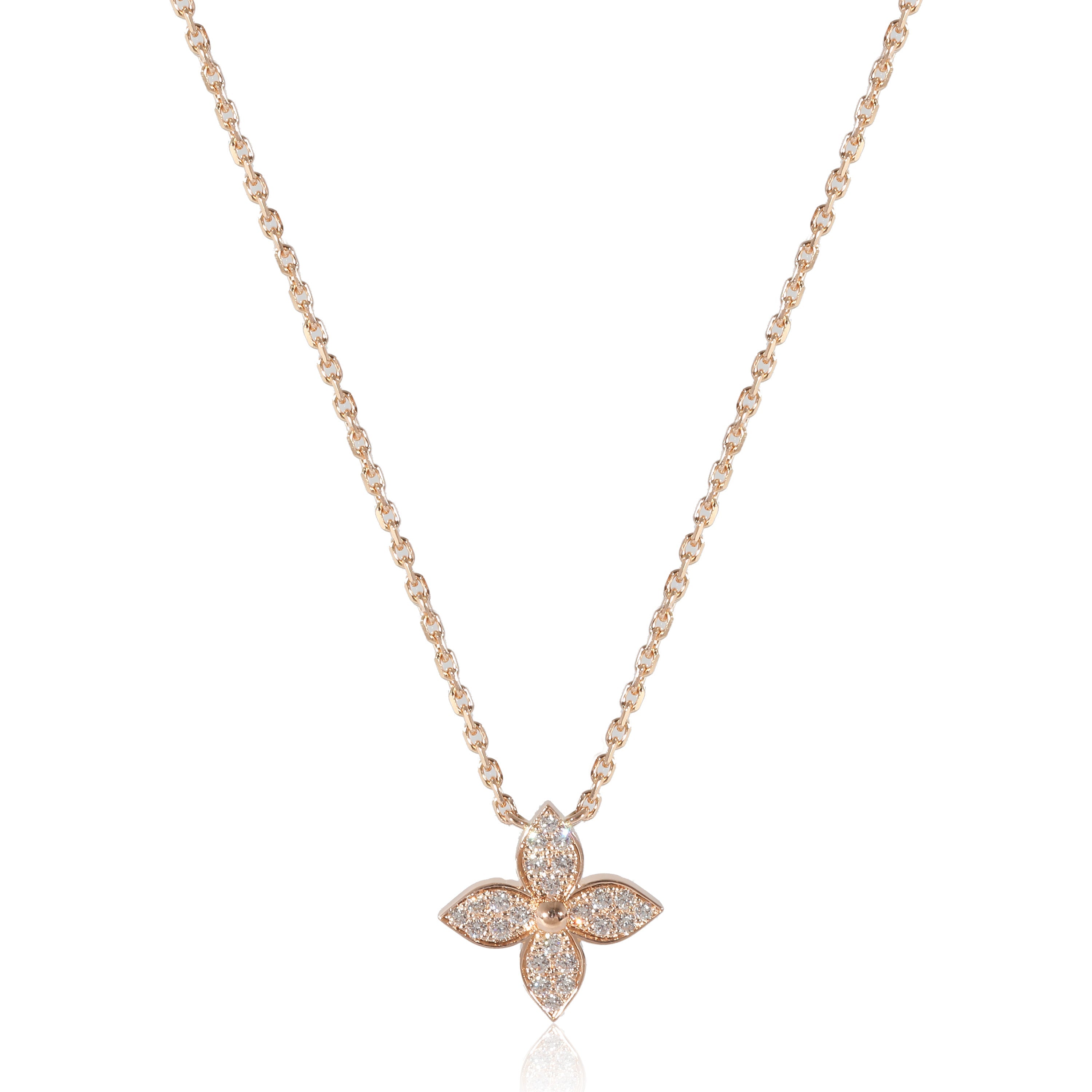 Louis Vuitton Louis Vuitton Idylle Blossom Necklace in 18K Rose Gold 0.2 CTW