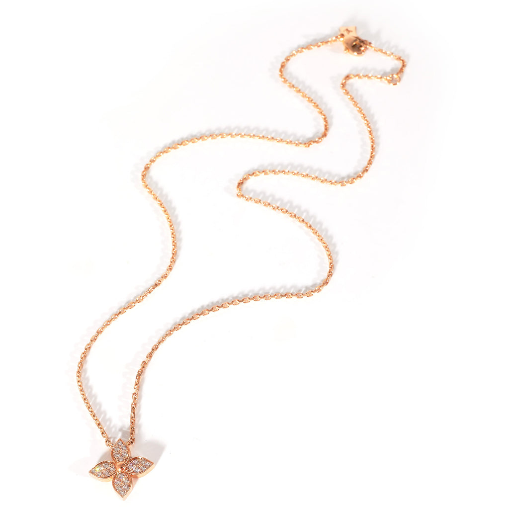 Louis Vuitton Louis Vuitton Idylle Blossom Necklace in 18K Rose Gold 0.2 CTW