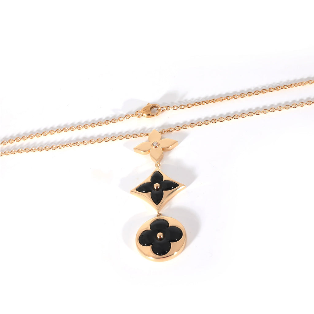 Louis Vuitton Louis Vuitton Color Blossom Necklace in 18K Yellow Gold 0.02 CTW