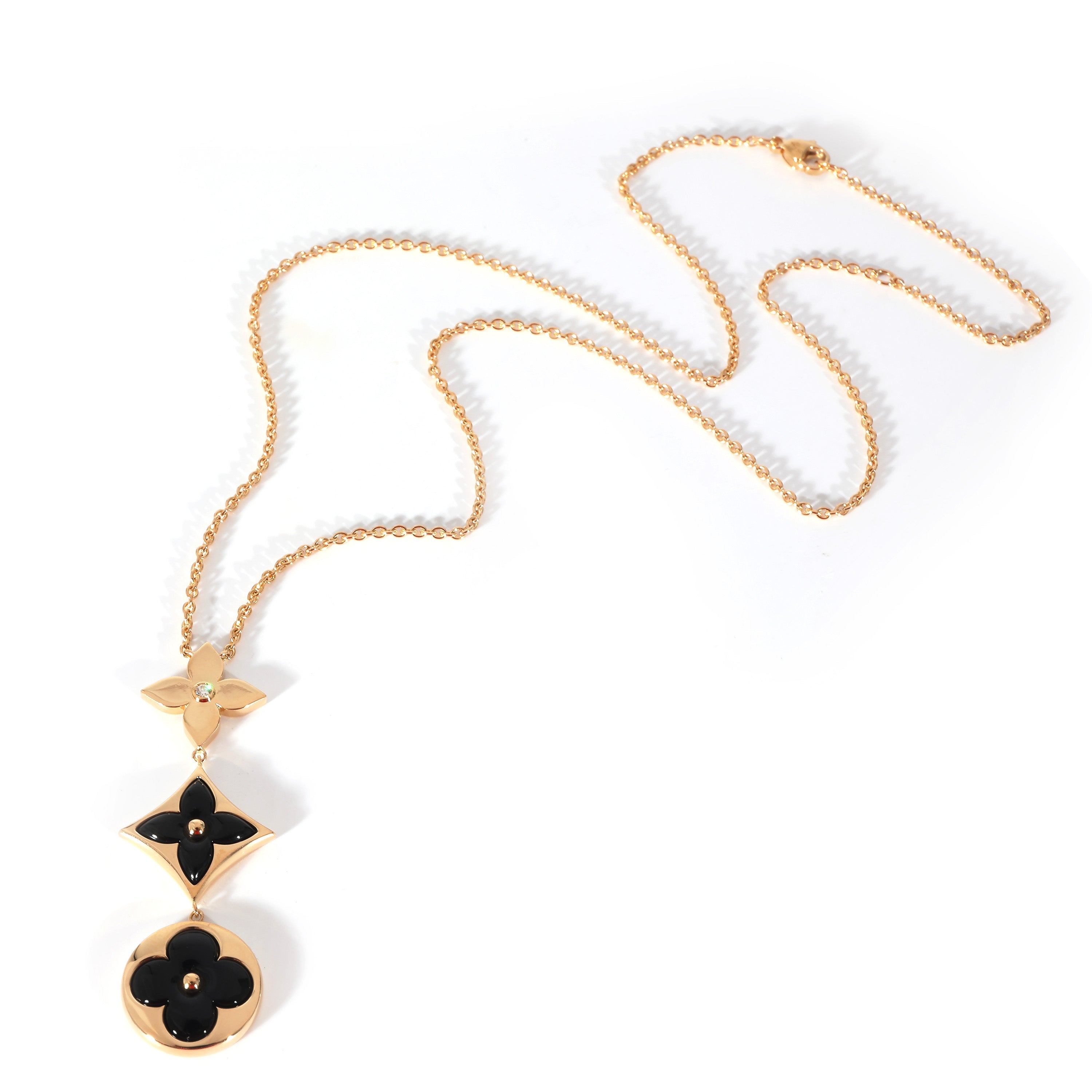 Louis Vuitton Louis Vuitton Color Blossom Necklace in 18K Yellow Gold 0.02 CTW