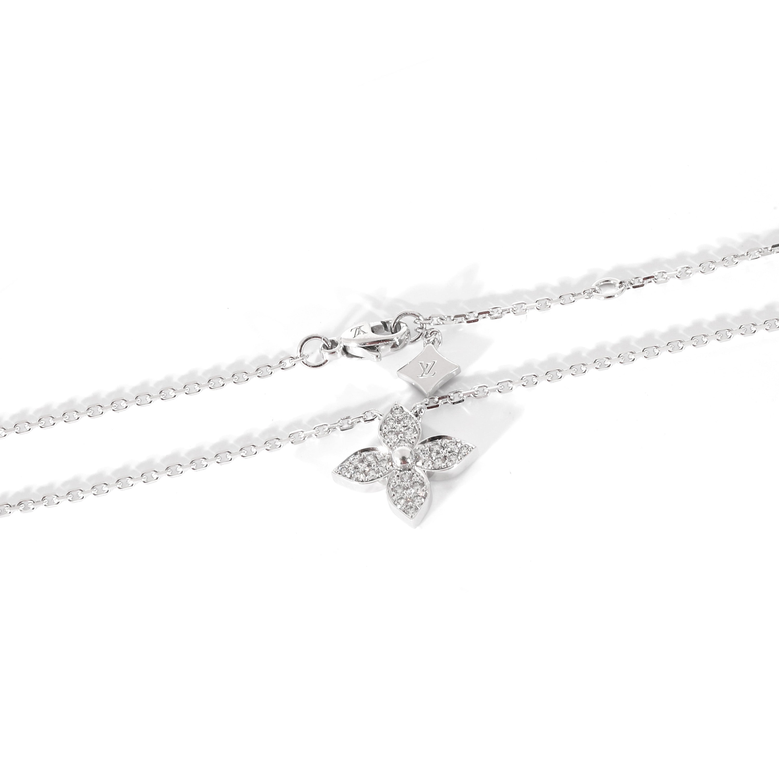 Louis Vuitton Louis Vuitton Idylle Blossom Necklace in 18k White Gold 0.2 CTW