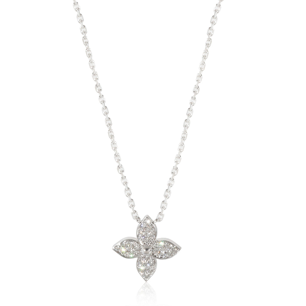 Louis Vuitton Louis Vuitton Idylle Blossom Necklace in 18k White Gold 0.2 CTW
