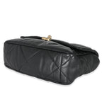 Chanel Black Shiny Lambskin Large Chanel 19 Flap Bag