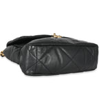 Chanel Black Shiny Lambskin Large Chanel 19 Flap Bag