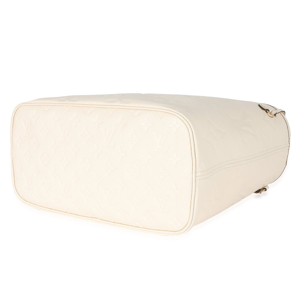 Louis Vuitton Louis Vuitton Crème Monogram Empreinte Neverfull MM